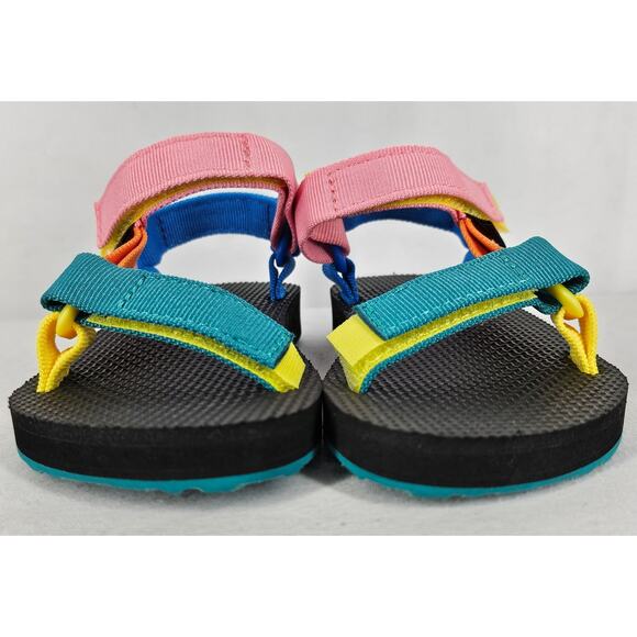 TEVA UNISEX-CHILD ORIGINAL UNIVERSAL STRAP SANDAL MULTI COLOR BLOCK KIDS SIZE 11 - Picture 4 of 9